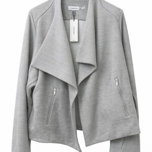 Calvin Klein Light Gray Draped Jacket